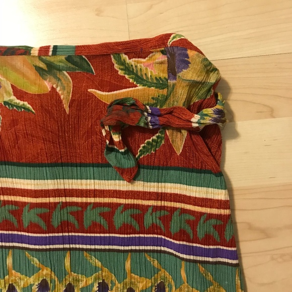 Vintage Floral Wrap Skirt - Picture 3 of 4